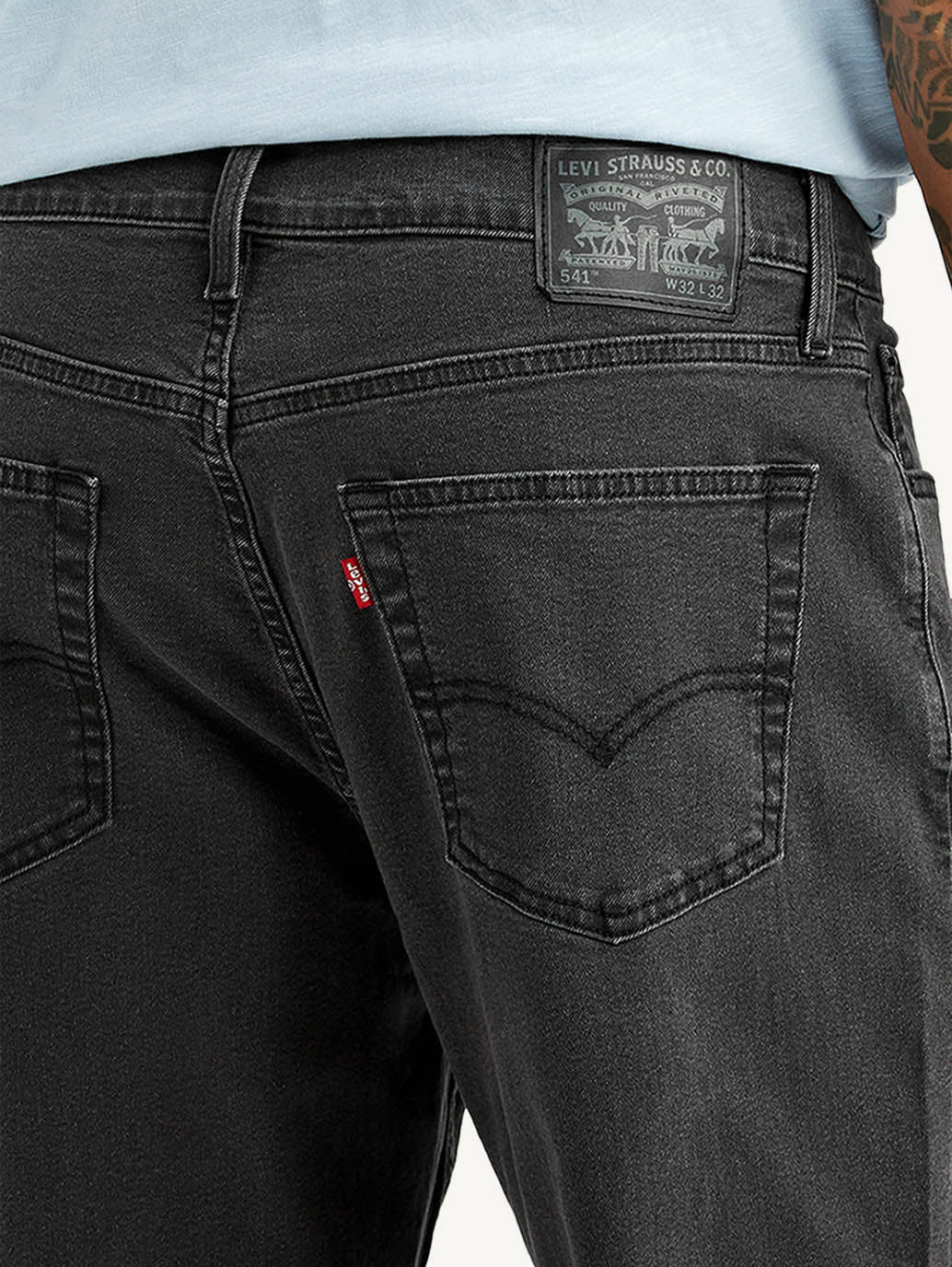 Men's 541 Grey Athletic Tapered Fit Mid Rise Jeans