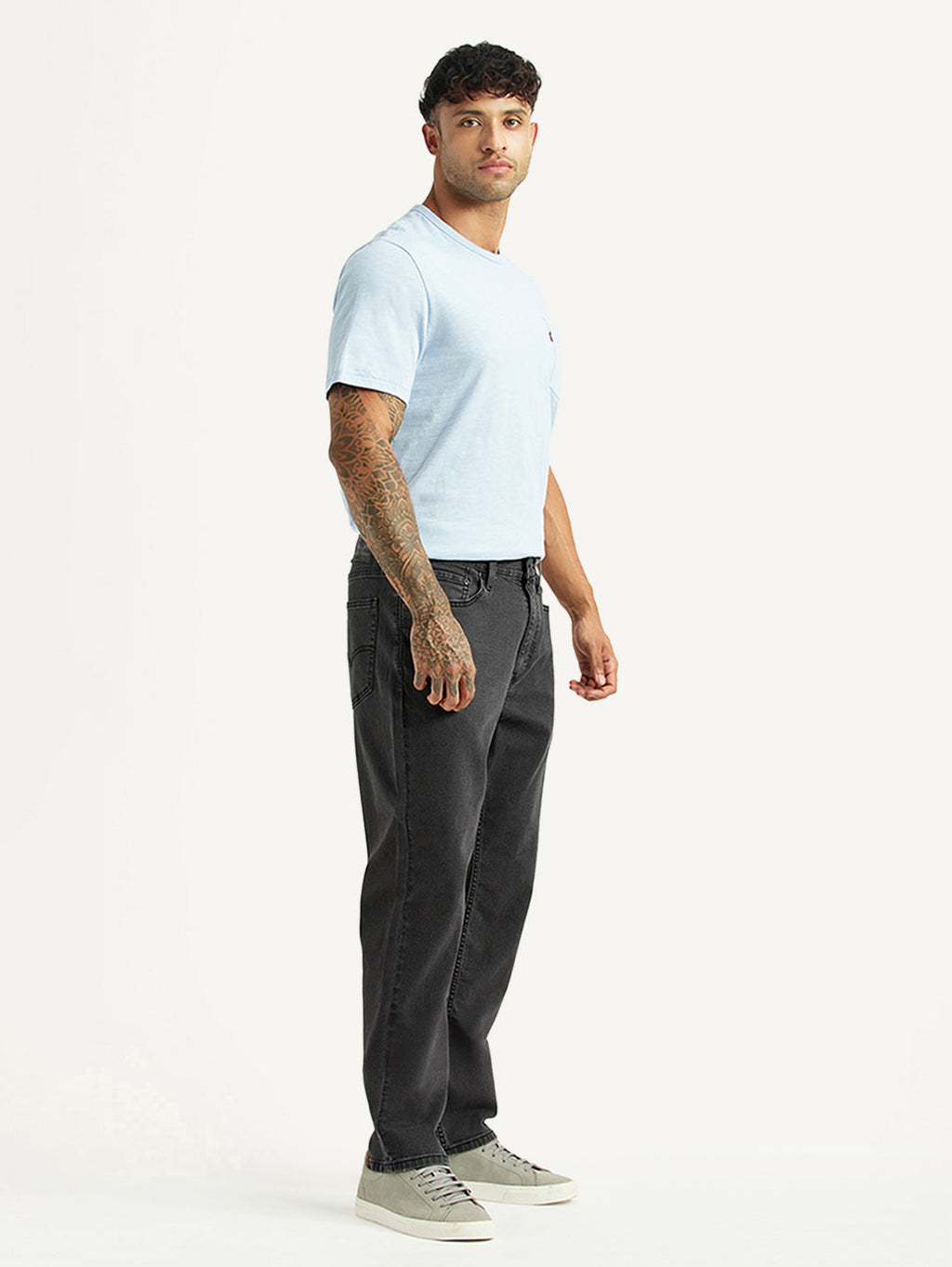 Men's 541 Grey Athletic Tapered Fit Mid Rise Jeans