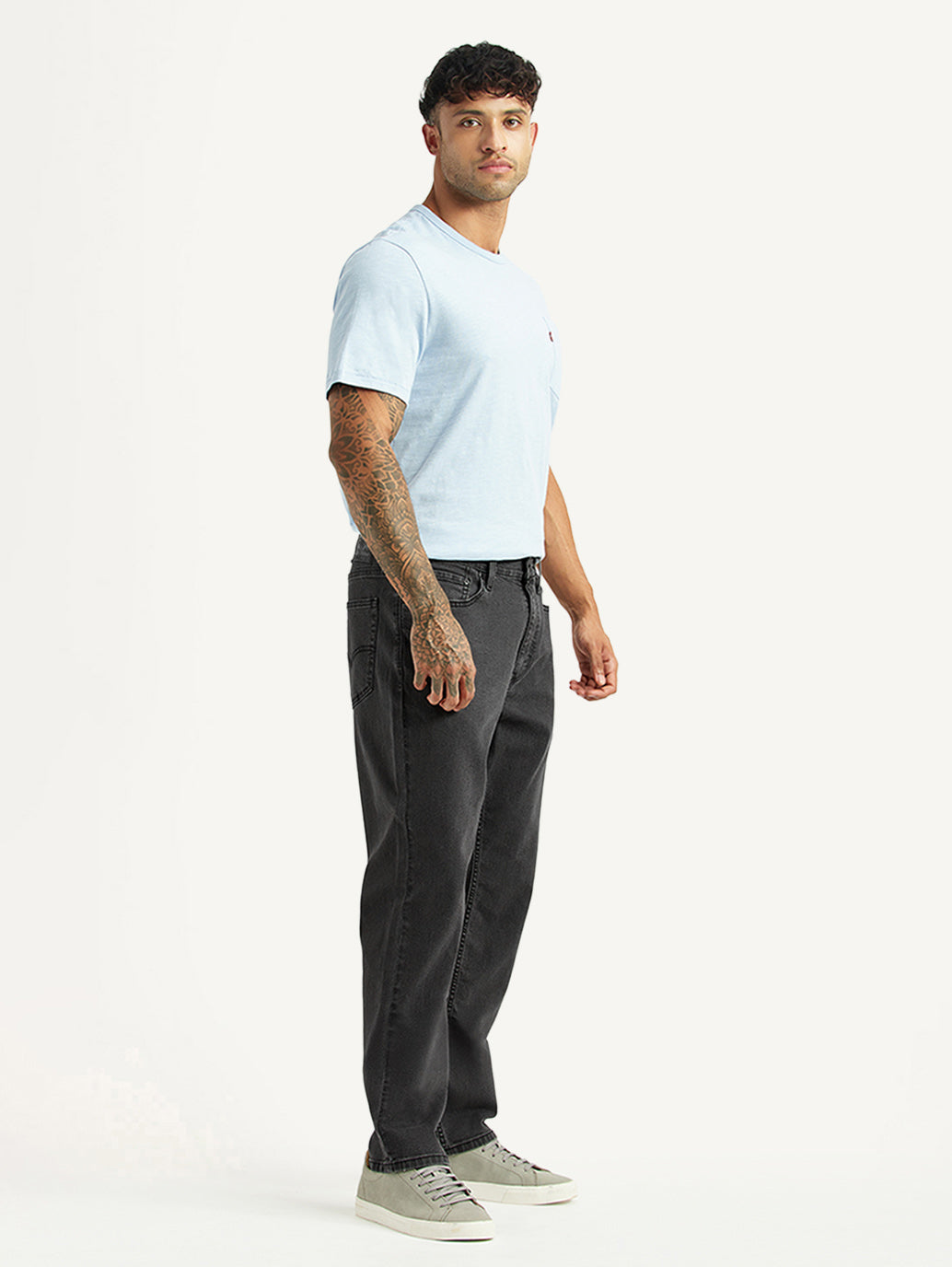 Men's 541 Grey Athletic Tapered Fit Mid Rise Jeans