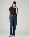 Women's Indigo Ribcage Straight Fit High Rise Jeans