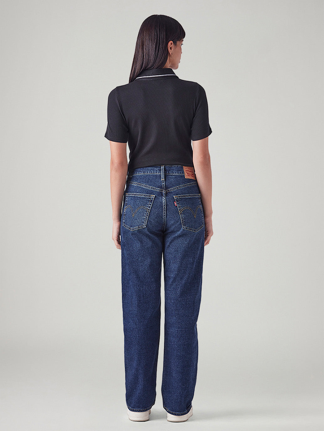 Women's Indigo Ribcage Straight Fit High Rise Jeans