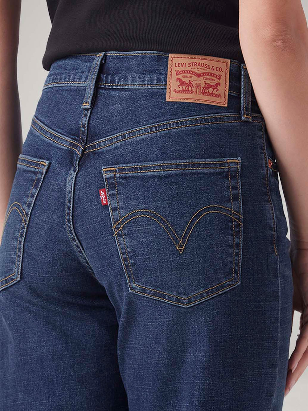 Women's Indigo Ribcage Straight Fit High Rise Jeans
