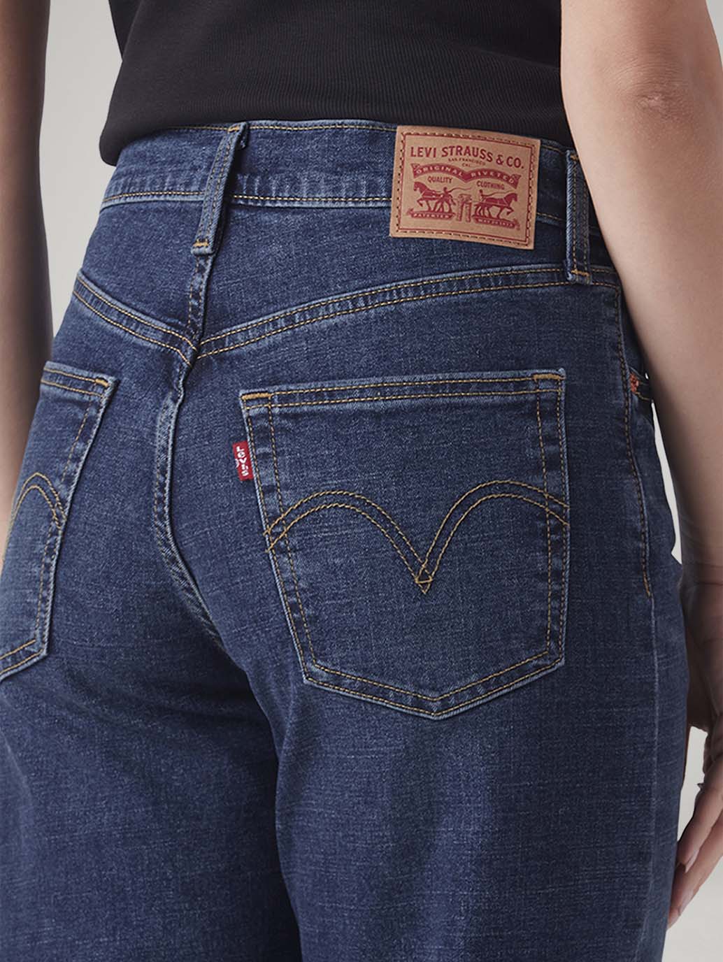 Women's Indigo Ribcage Straight Fit High Rise Jeans