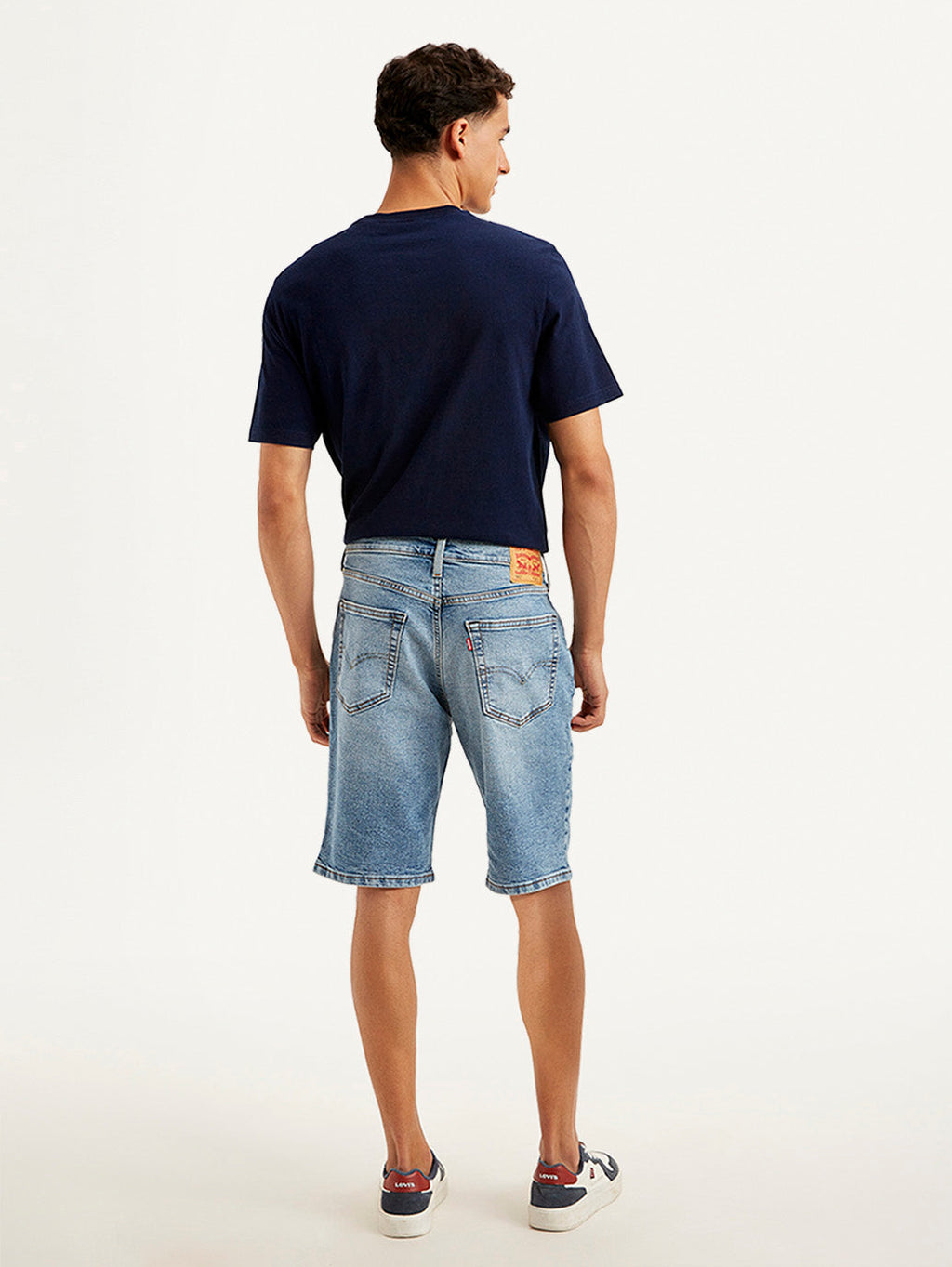 Men's Light Blue Tapered Shorts
