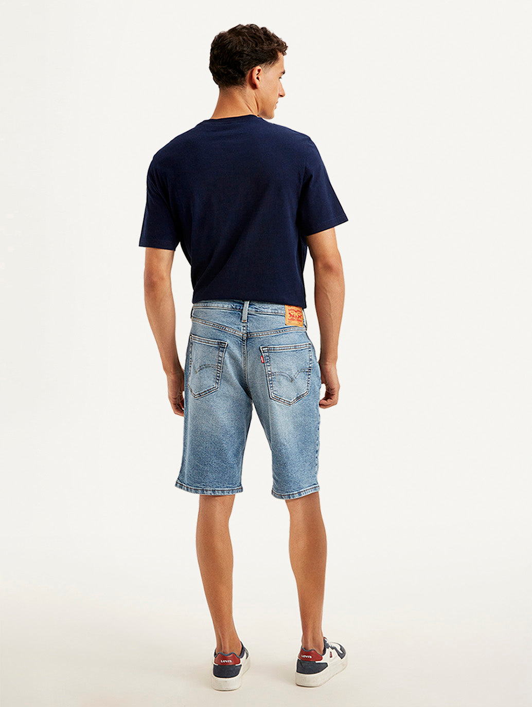 Men's Light Blue Tapered Shorts