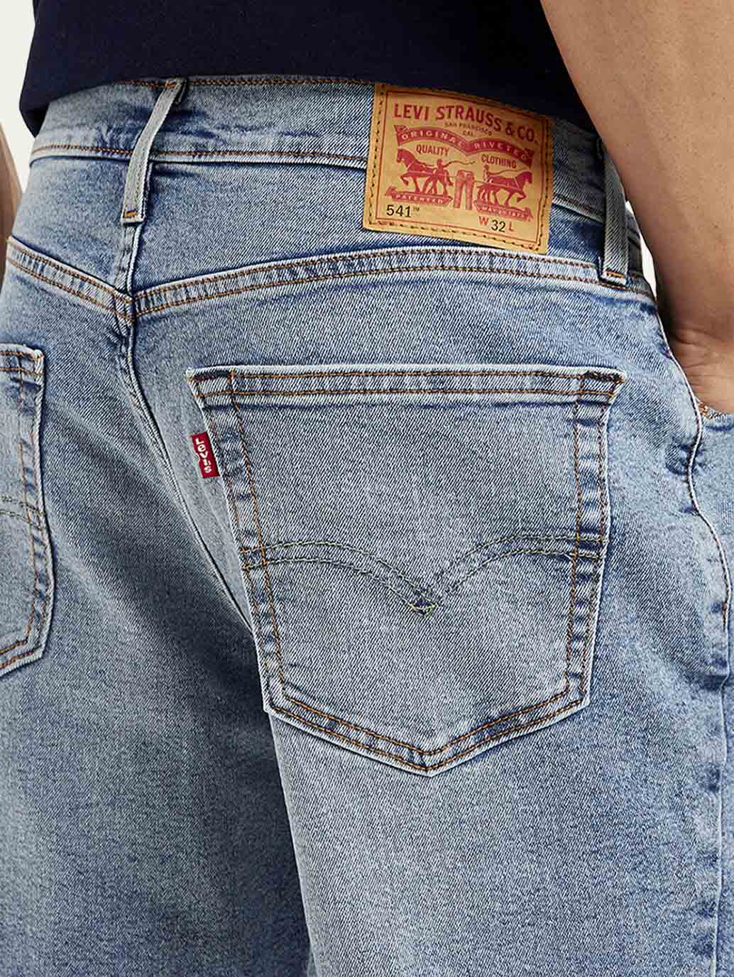 Men's Light Blue Tapered Shorts