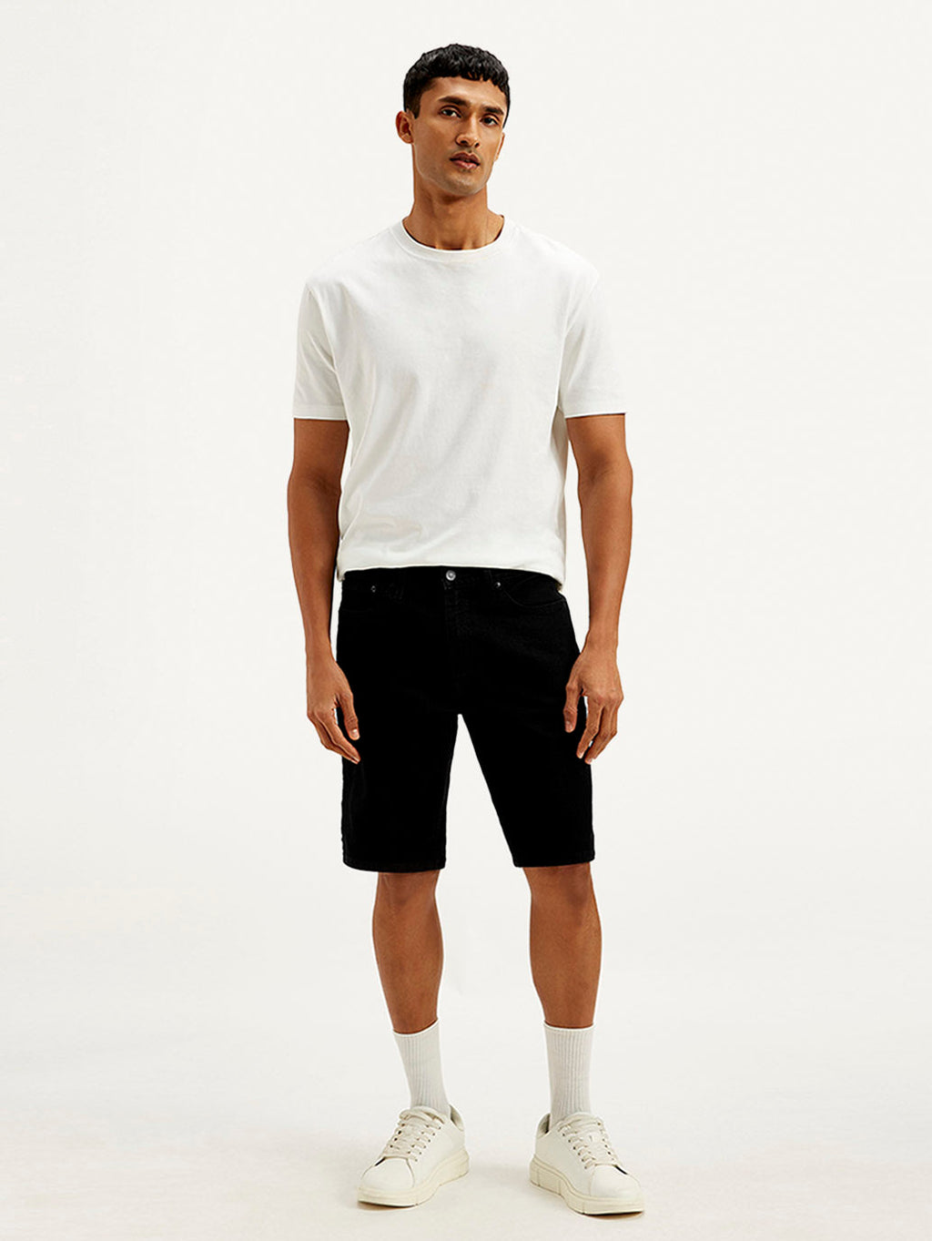 Men's Black Tapered Shorts