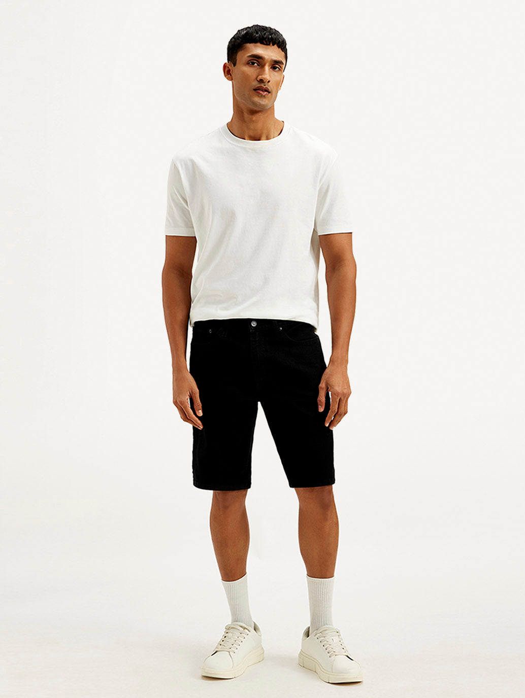 Men's Black Tapered Shorts