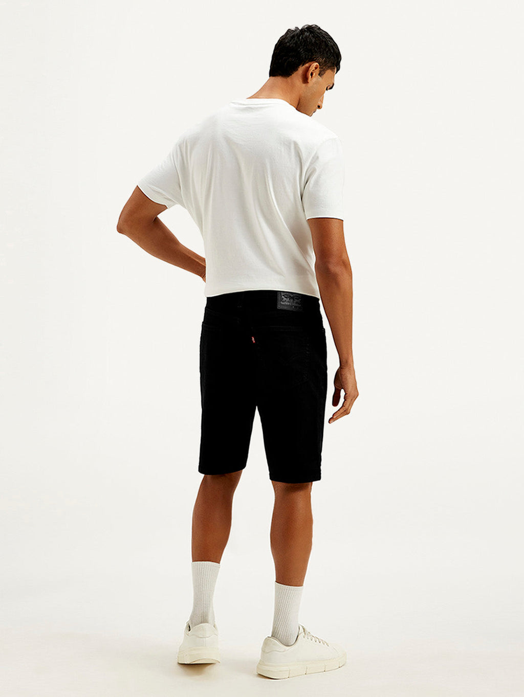 Men's Black Tapered Shorts