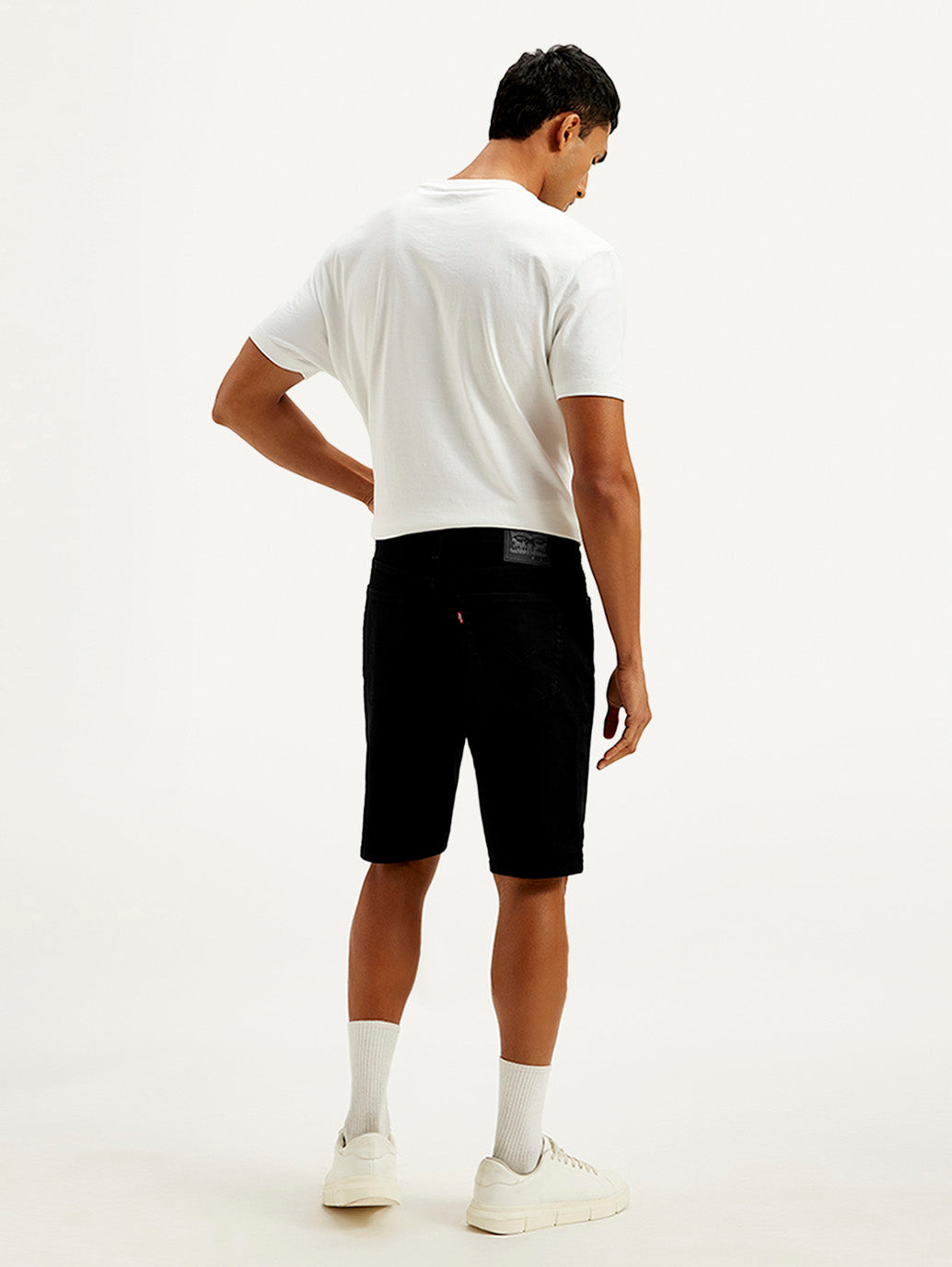 Men's Black Tapered Shorts