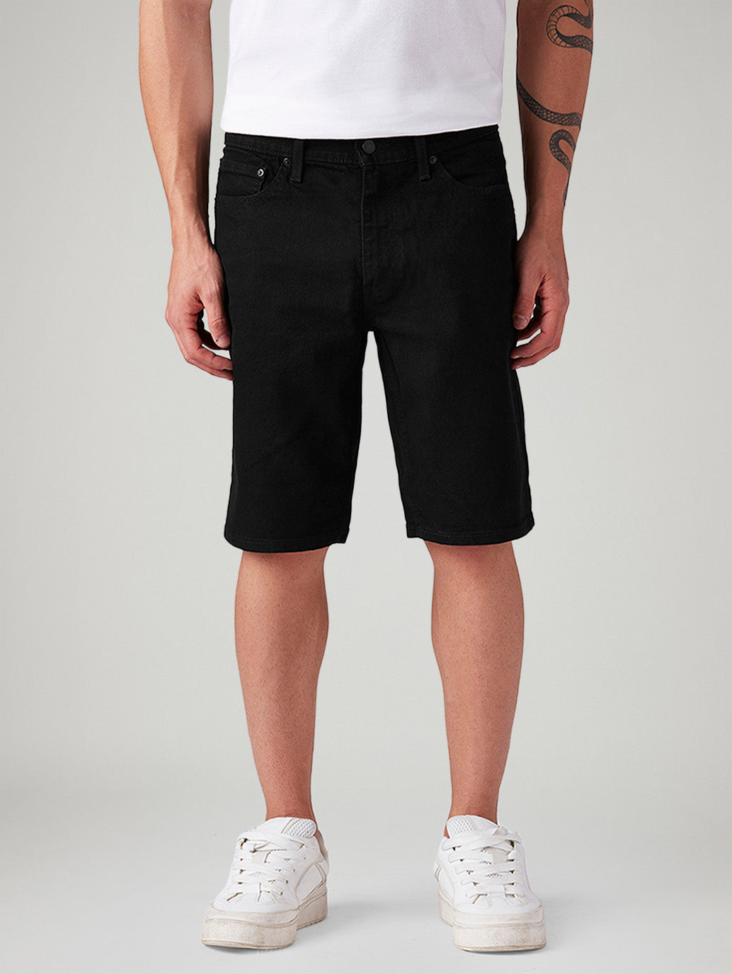 Men's 541 Black Athletic Tapered Fit Mid Rise Shorts