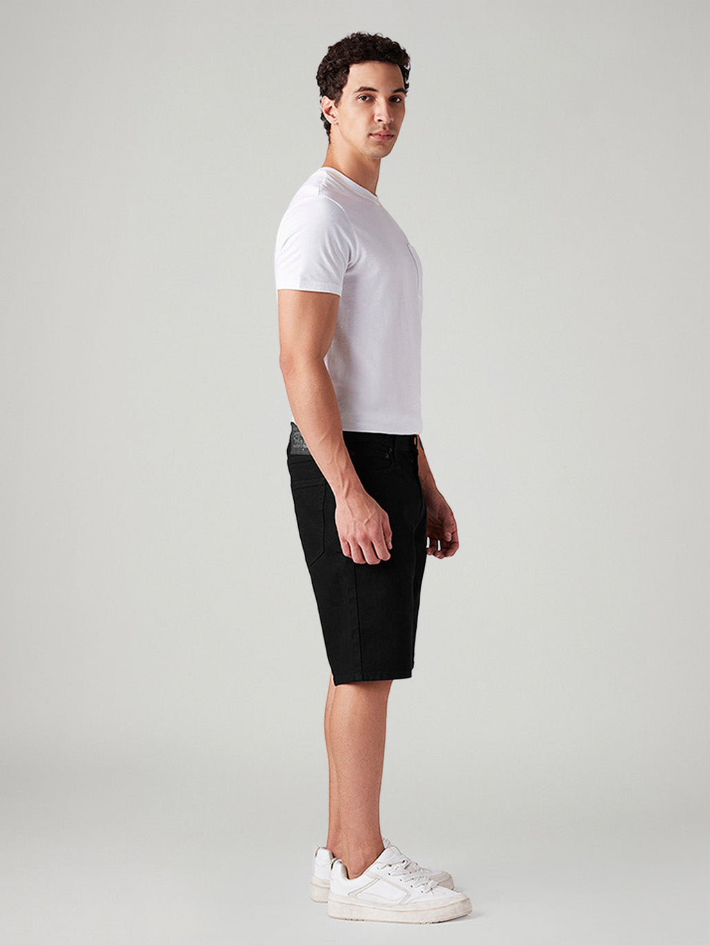 Men's 541 Black Athletic Tapered Fit Mid Rise Shorts