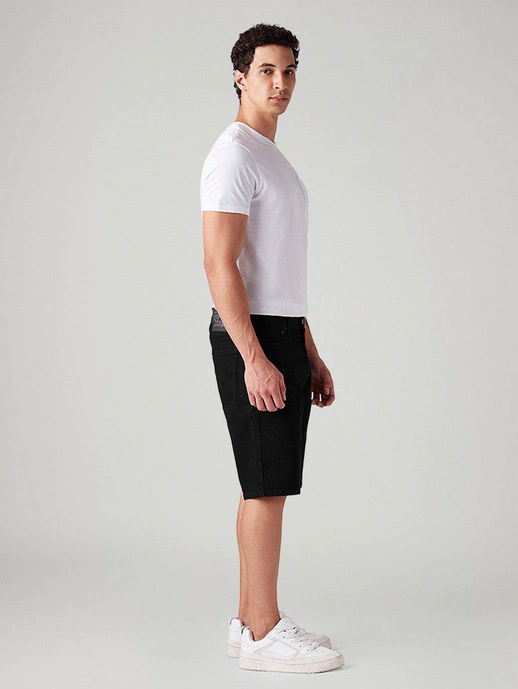 Men's 541 Black Athletic Tapered Fit Mid Rise Shorts