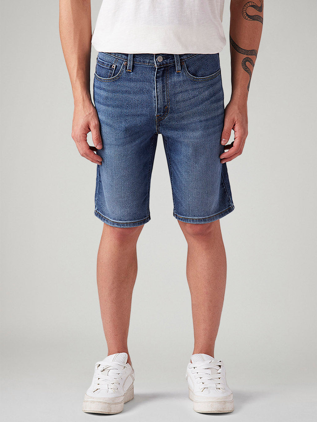 Men's 541 Blue Athletic Tapered Fit Mid Rise Shorts