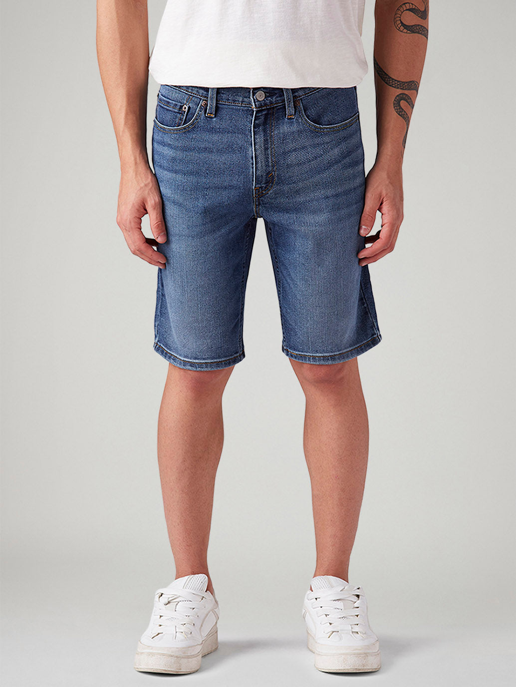 Men's 541 Blue Athletic Tapered Fit Mid Rise Shorts