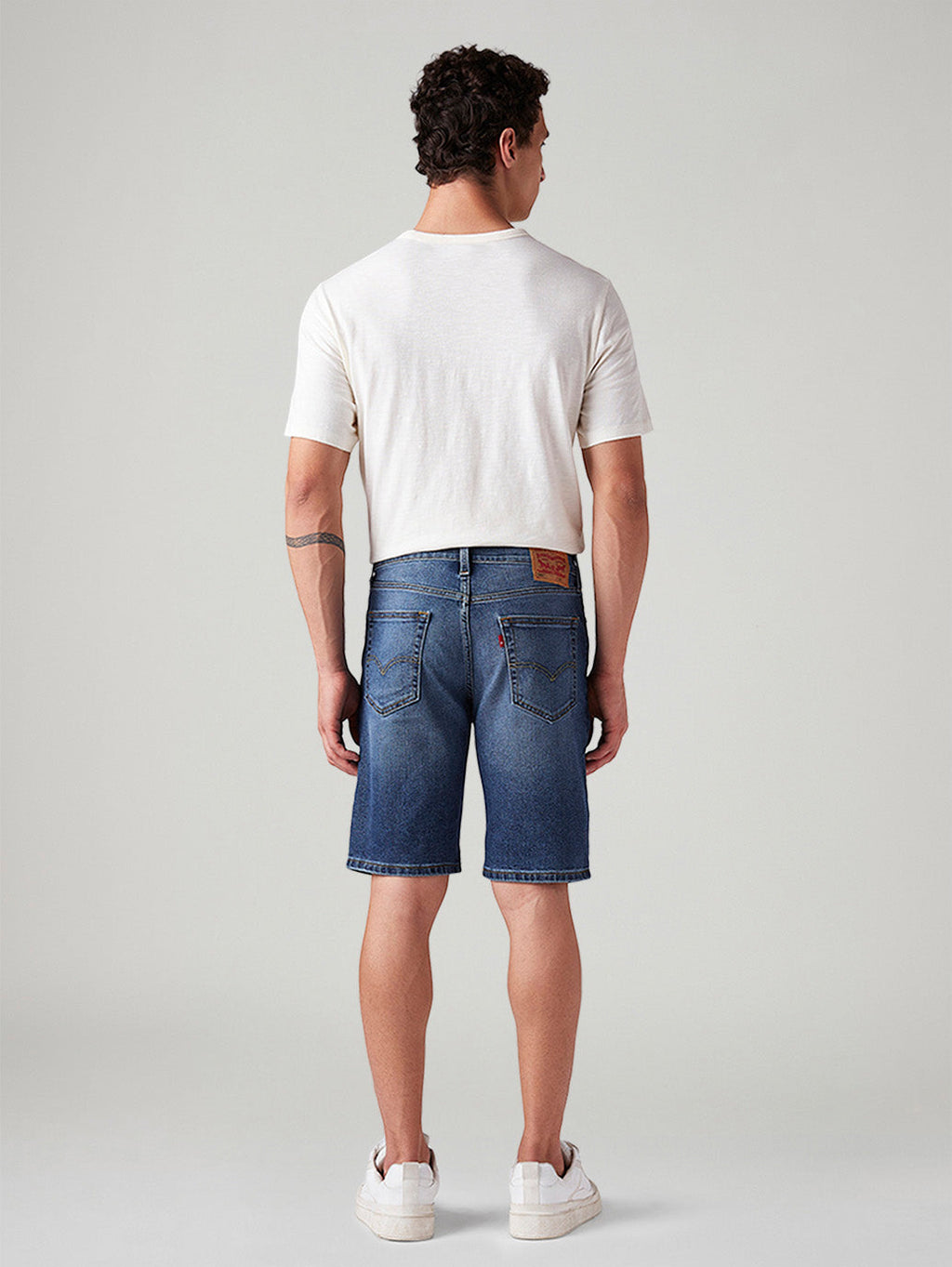 Men's 541 Blue Athletic Tapered Fit Mid Rise Shorts