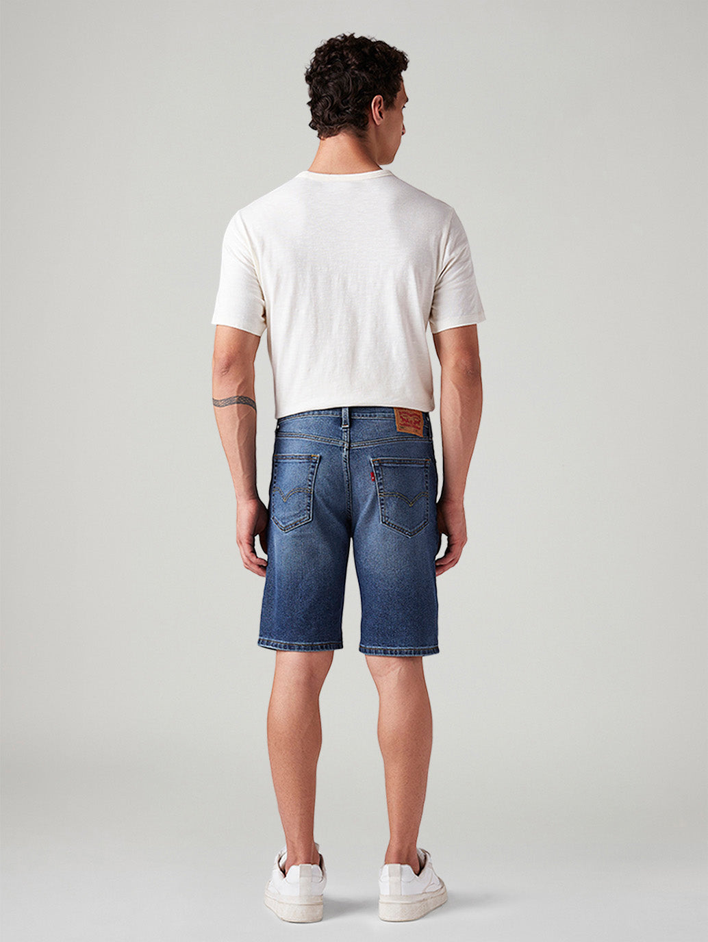 Men's 541 Blue Athletic Tapered Fit Mid Rise Shorts