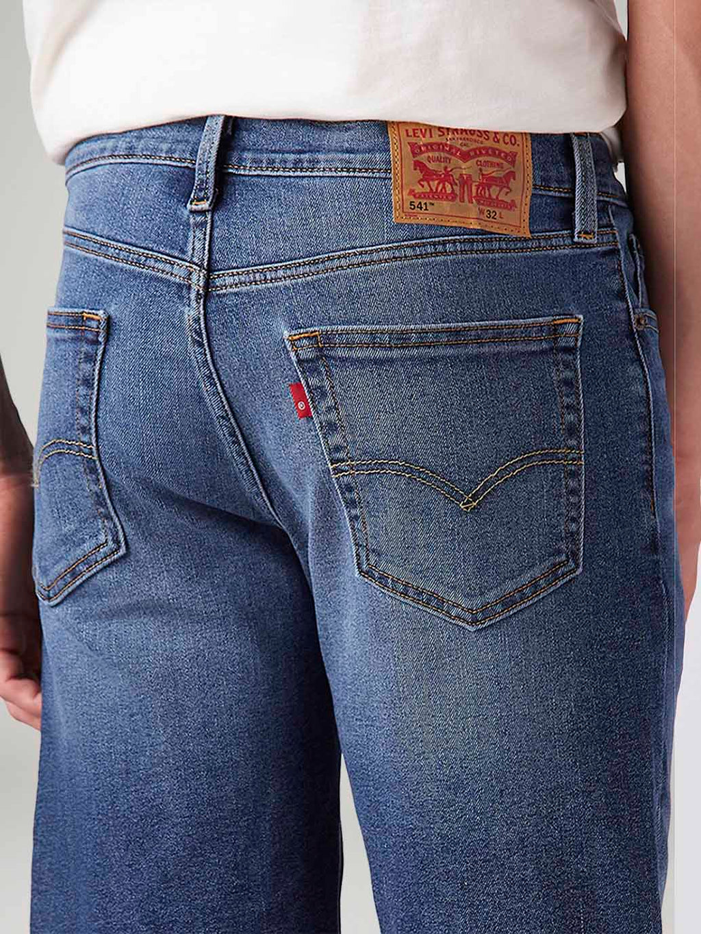 Men's 541 Blue Athletic Tapered Fit Mid Rise Shorts