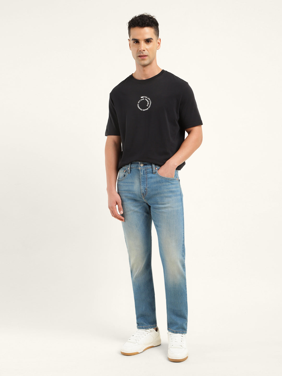 Men's 512 Blue Slim Tapered Fit Mid Rise Jeans