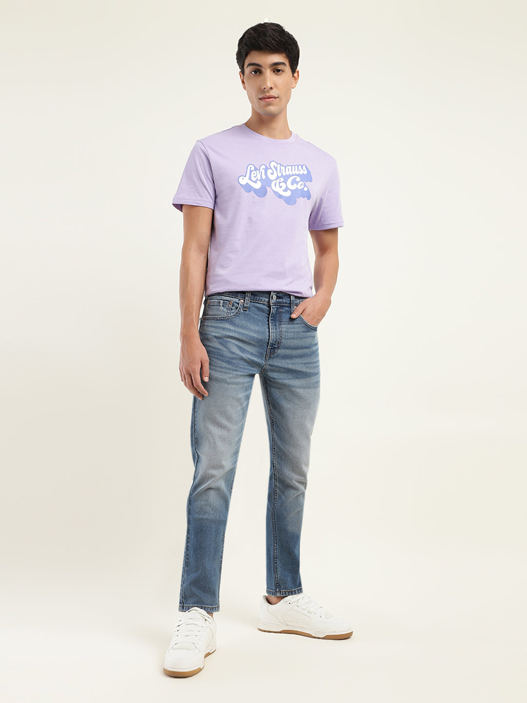 Men's 512 Blue Slim Tapered Fit Mid Rise Jeans