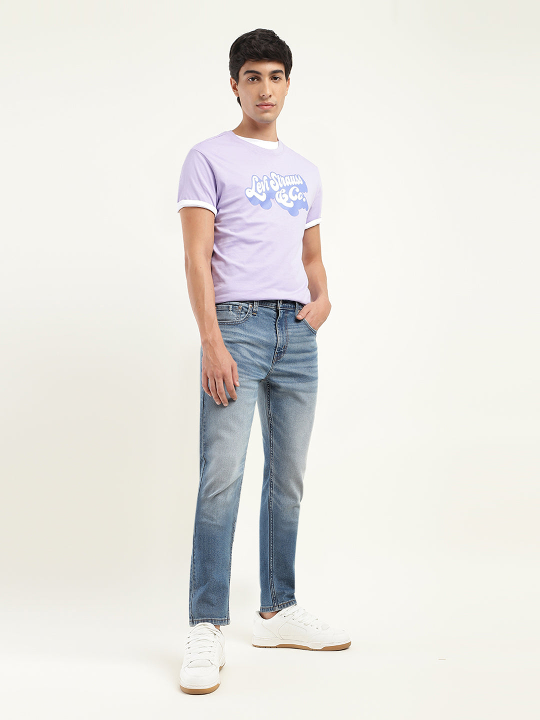 Men's 512 Blue Slim Tapered Fit Mid Rise Jeans