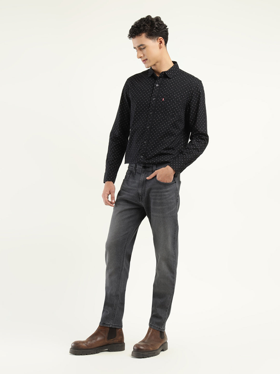 Men's 512 Black Slim Tapered Fit Mid Rise Jeans