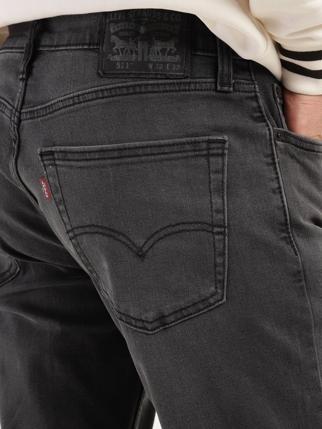 Men's 511 Grey Slim Fit Mid Rise Jeans