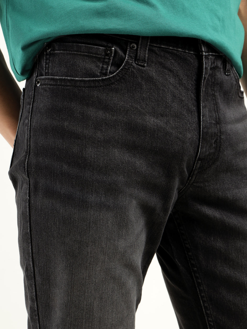 Men's 511 Black Slim Fit Mid Rise Jeans