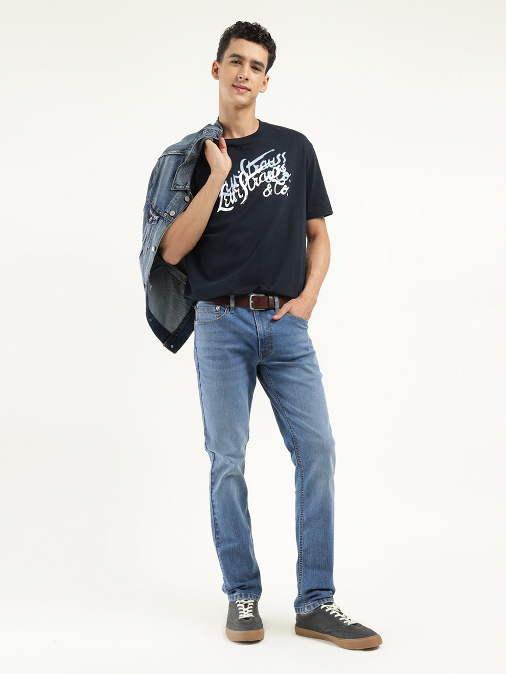Men's 511 Indigo Slim Fit Mid Rise Jeans