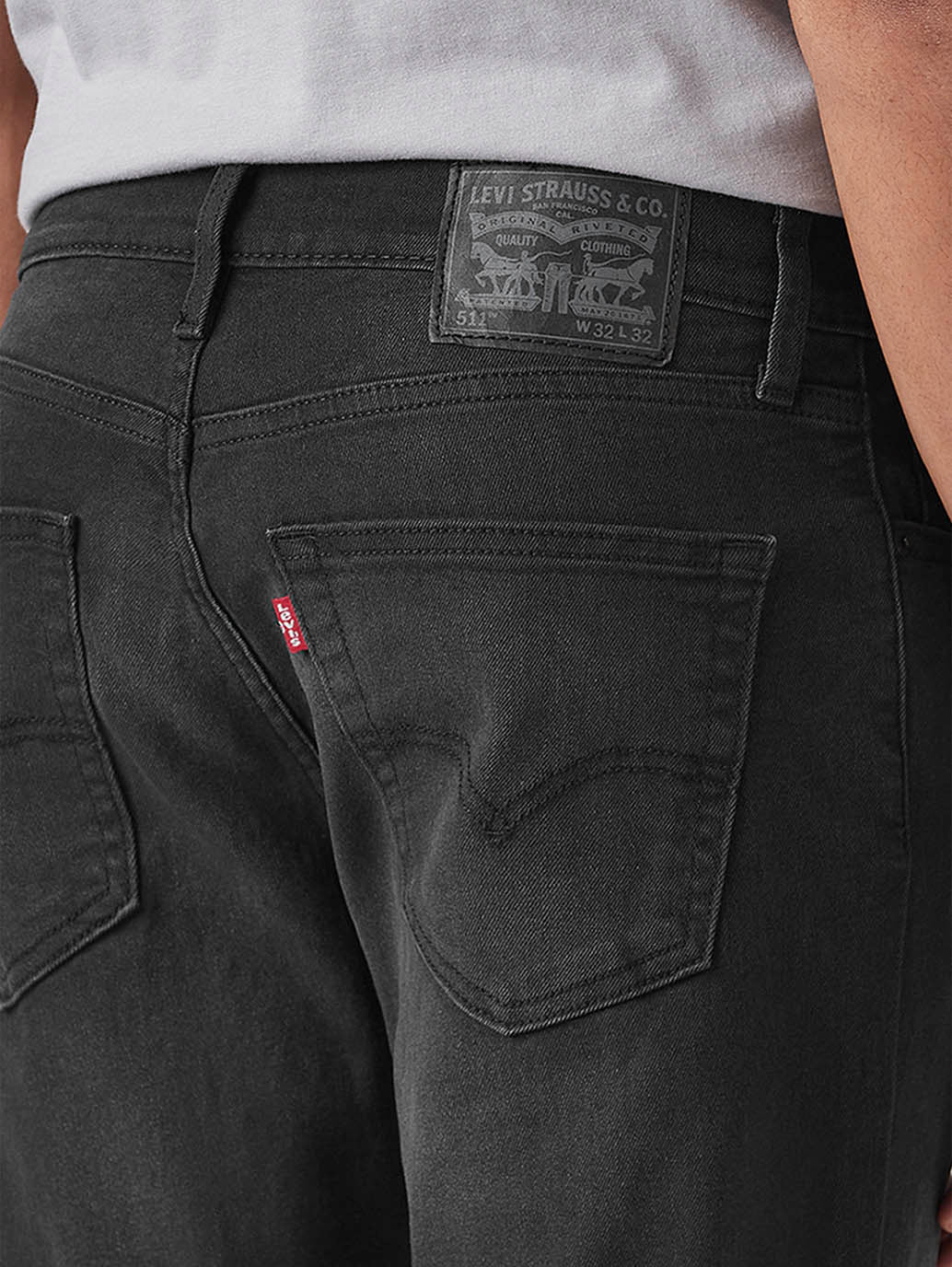 Men's 511 Charcoal Grey Slim Fit Mid Rise Jeans