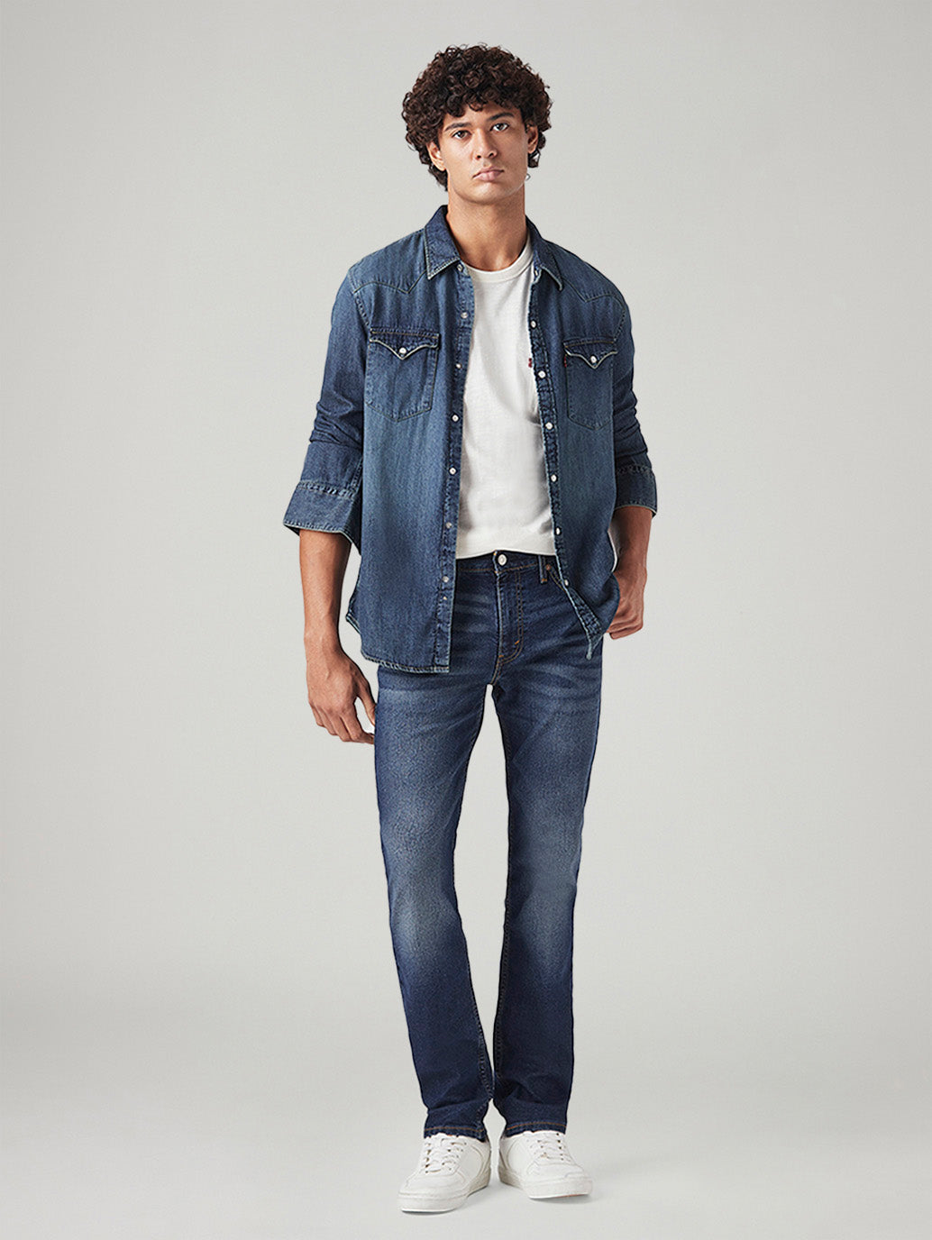 Men's 511 Med Indigo Slim Fit Mid Rise Tinted Jeans