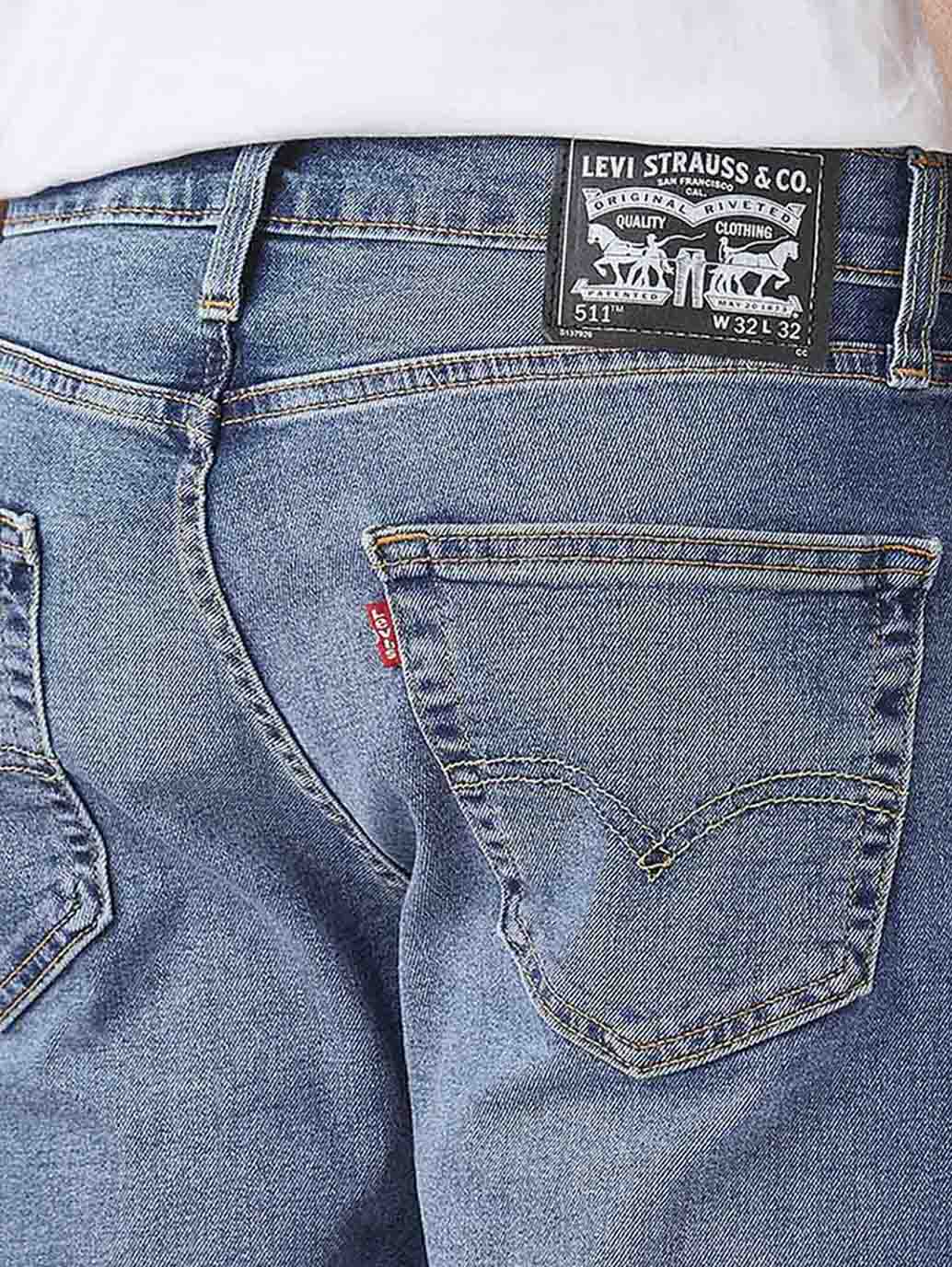 Men's 511 Blue Slim Fit Mid Rise Jeans