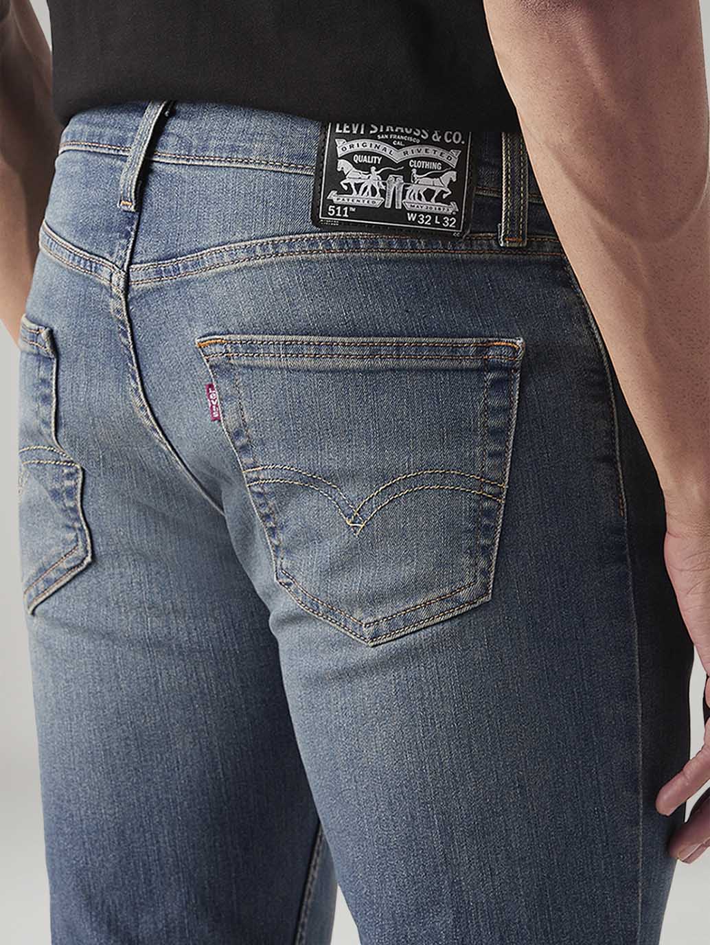Men's 511 Med Indigo Slim Fit Mid Rise Tinted Jeans
