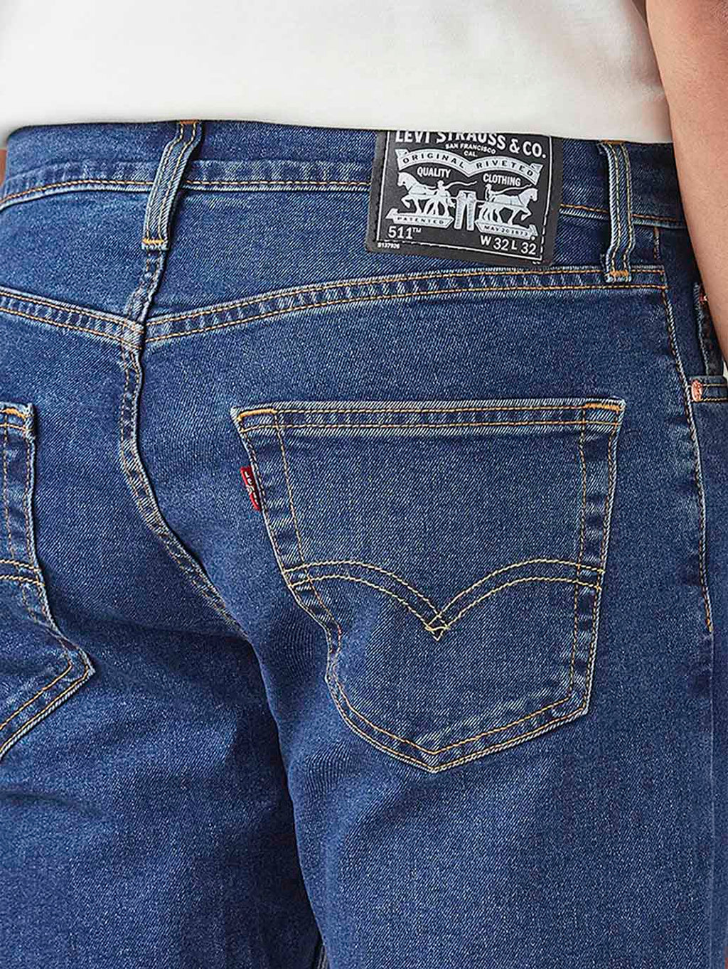 Men's 511 Blue Slim Fit Mid Rise Jeans