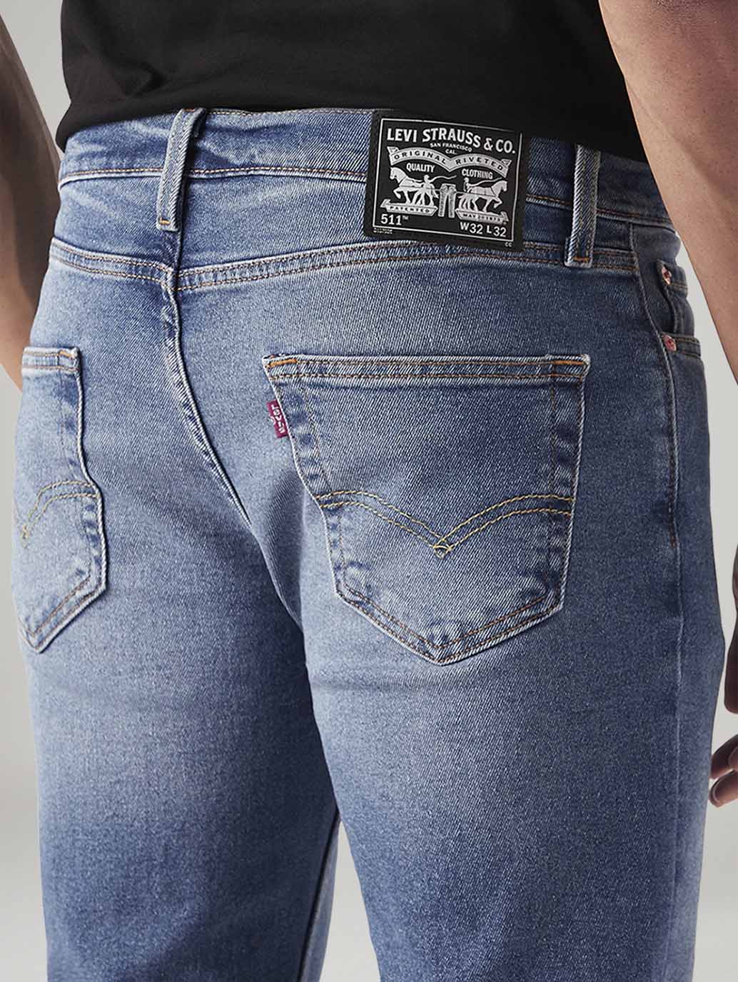 Men's 511 Med Indigo Slim Fit Mid Rise Jeans