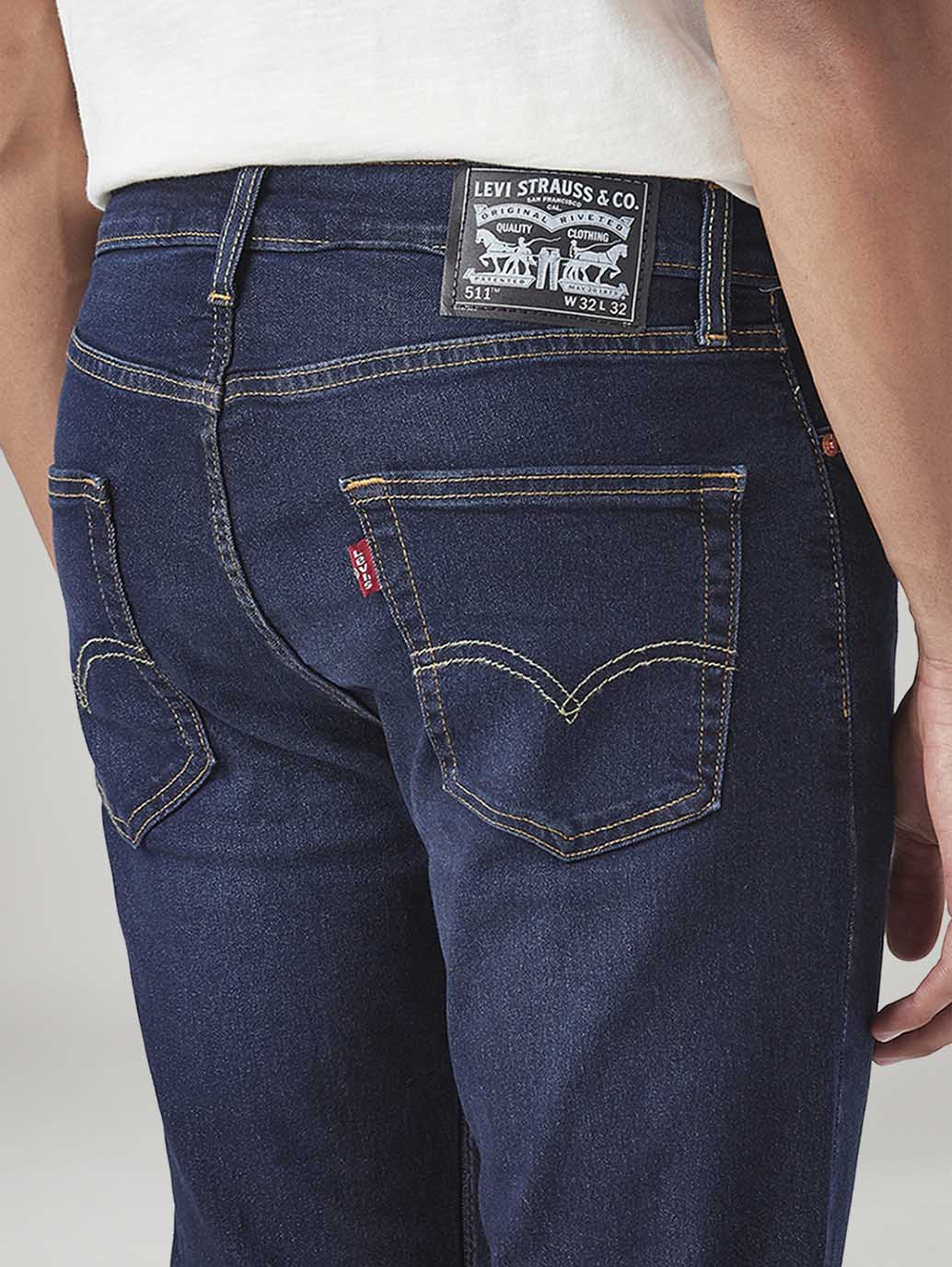 Men's 511 Indigo Slim Fit Mid Rise Jeans