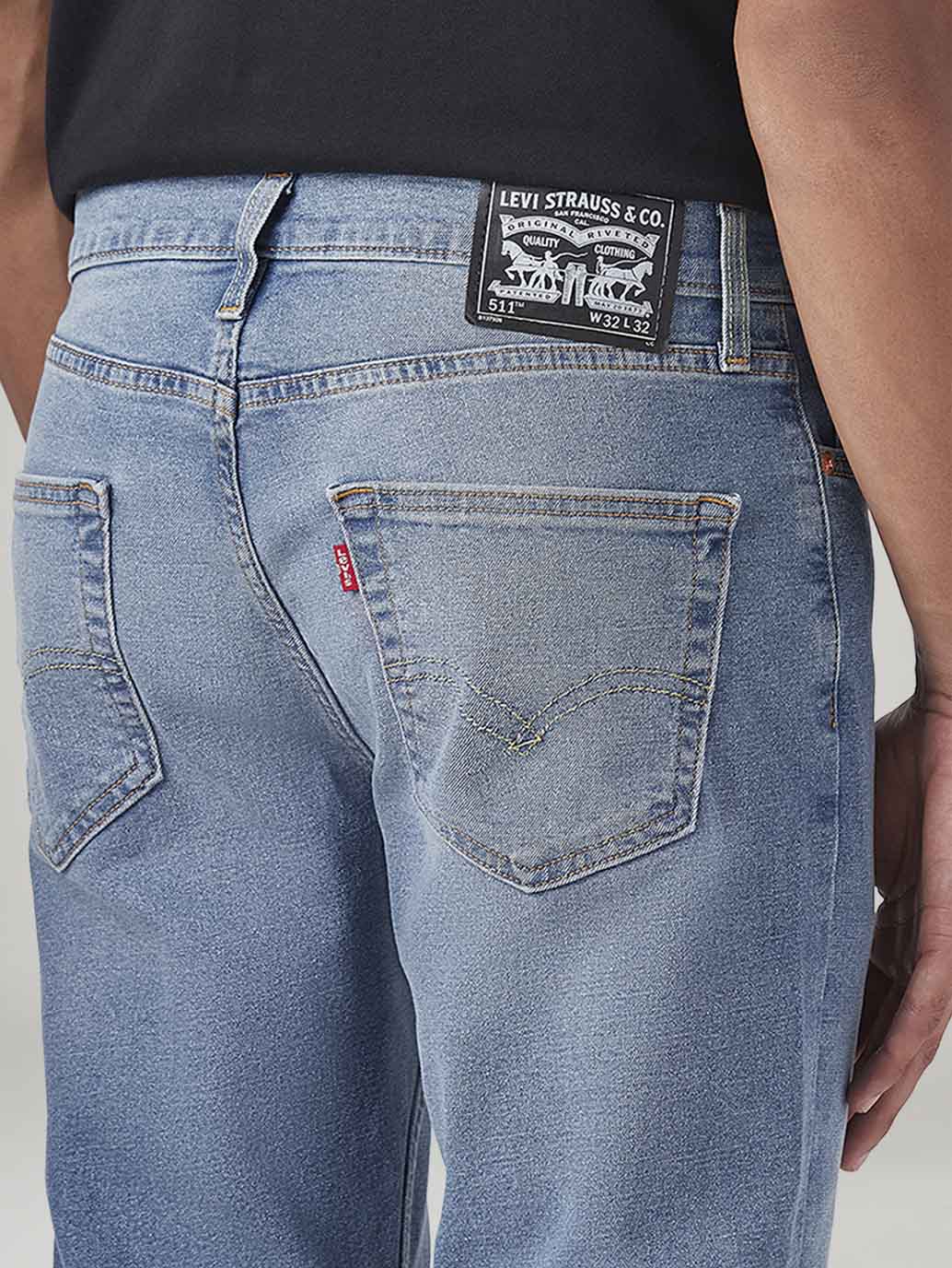 Men's 511 Light Blue Slim Fit Mid Rise Jeans