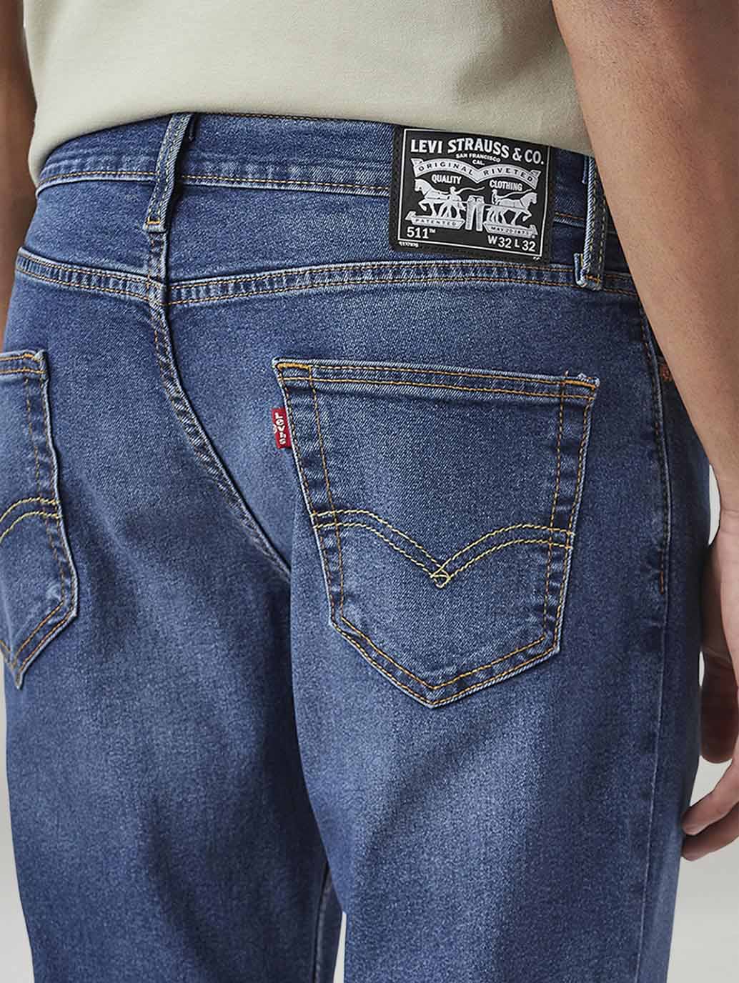 Men's 511 Med Indigo Slim Fit Mid Rise Jeans