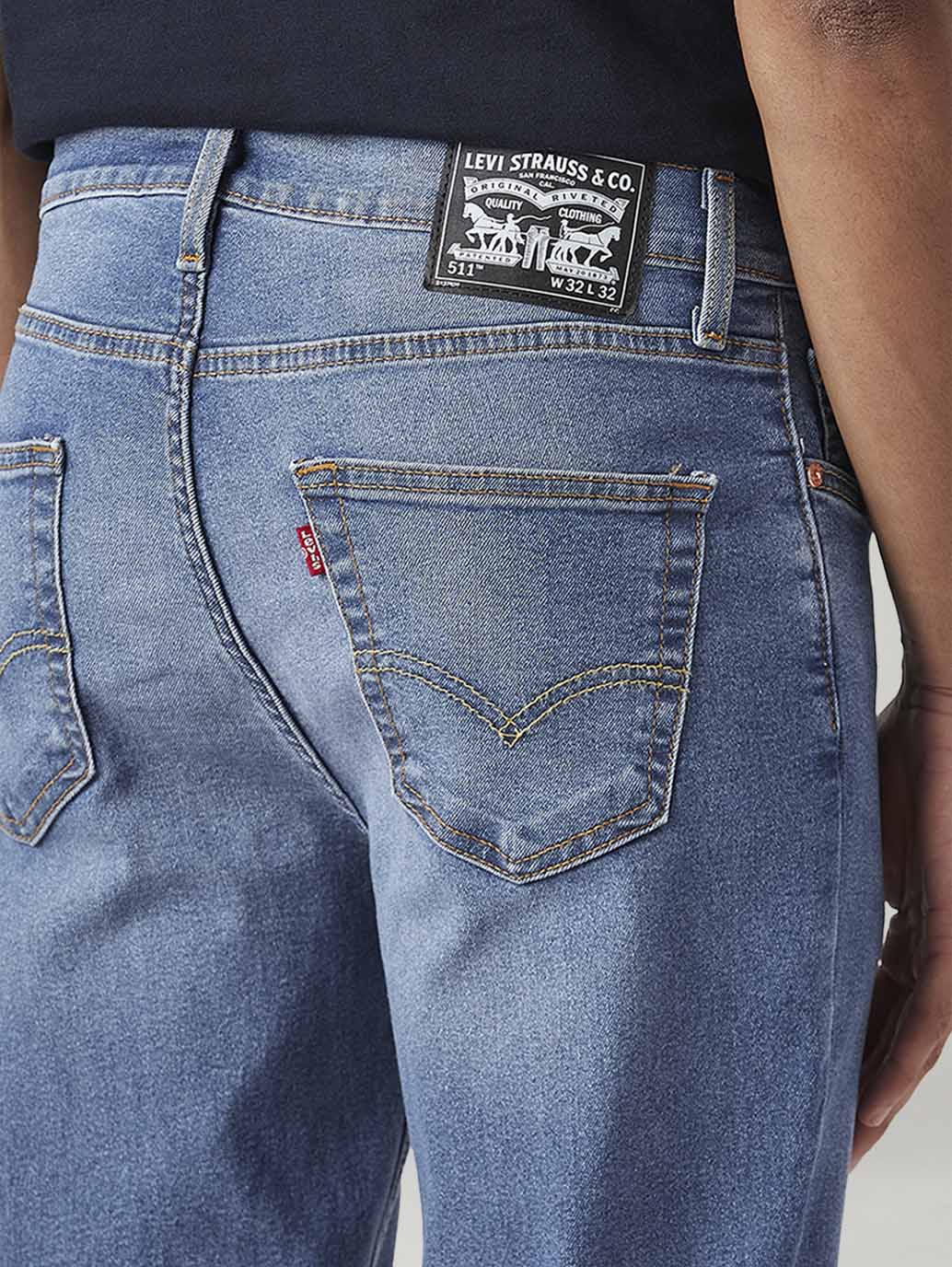 Men's 511 Med Indigo Slim Fit Mid Rise Jeans