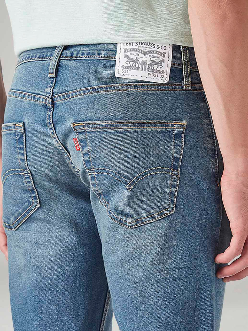 Men's 511 Med Indigo Slim Fit Mid Rise Jeans