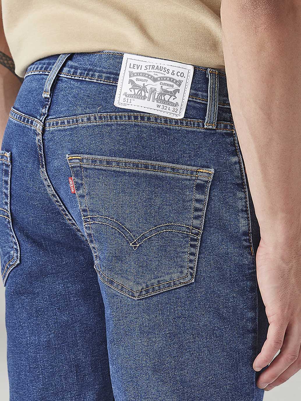 Men's 511 Med Indigo Slim Fit Mid Rise Jeans