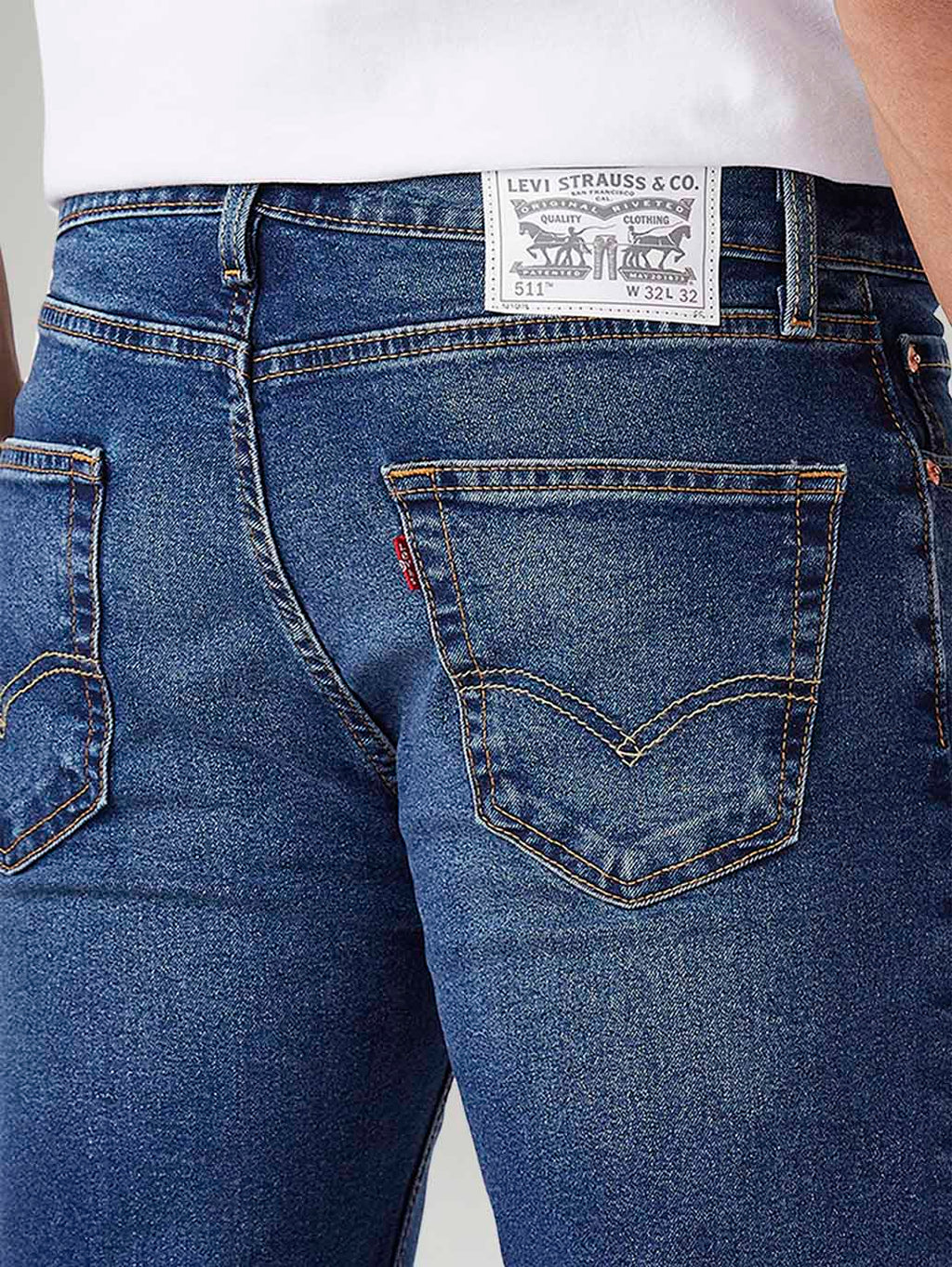 Men's 511 Dark Indigo Slim Fit Mid Rise Jeans