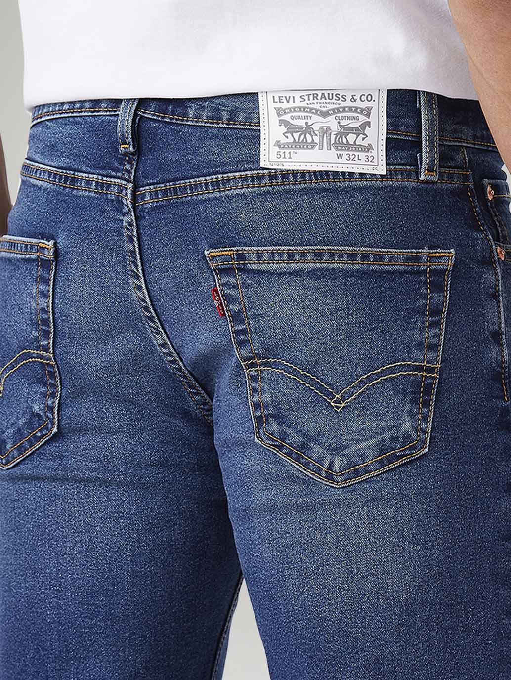 Men's 511 Dark Indigo Slim Fit Mid Rise Jeans