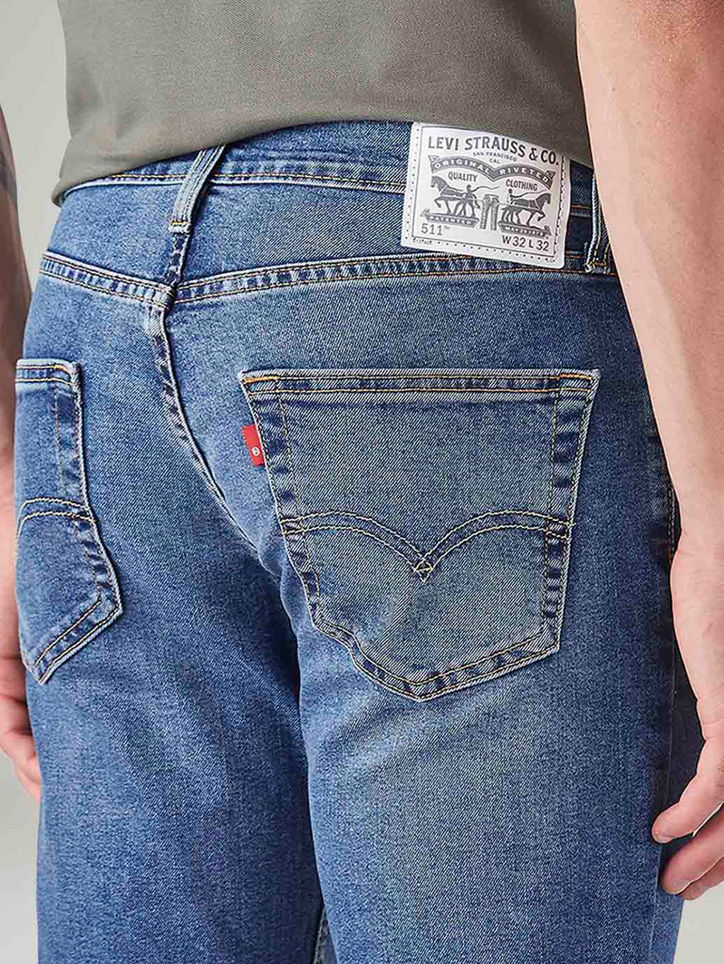 Men's 511 Dark Indigo Slim Fit Mid Rise Jeans