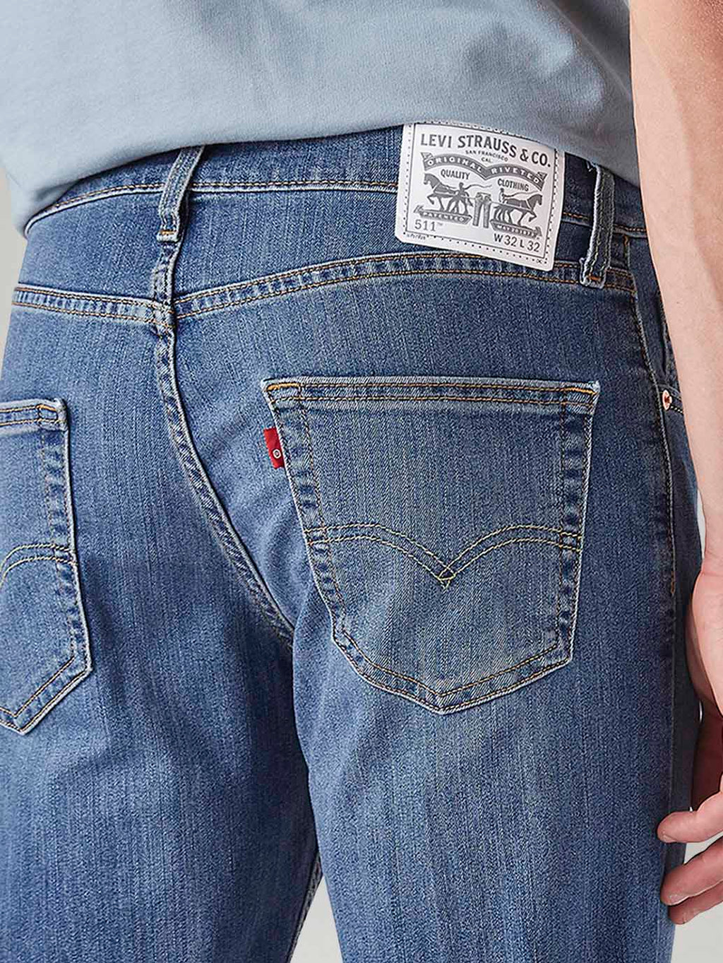 Men's 511 Med Indigo Slim Fit Mid Rise Jeans
