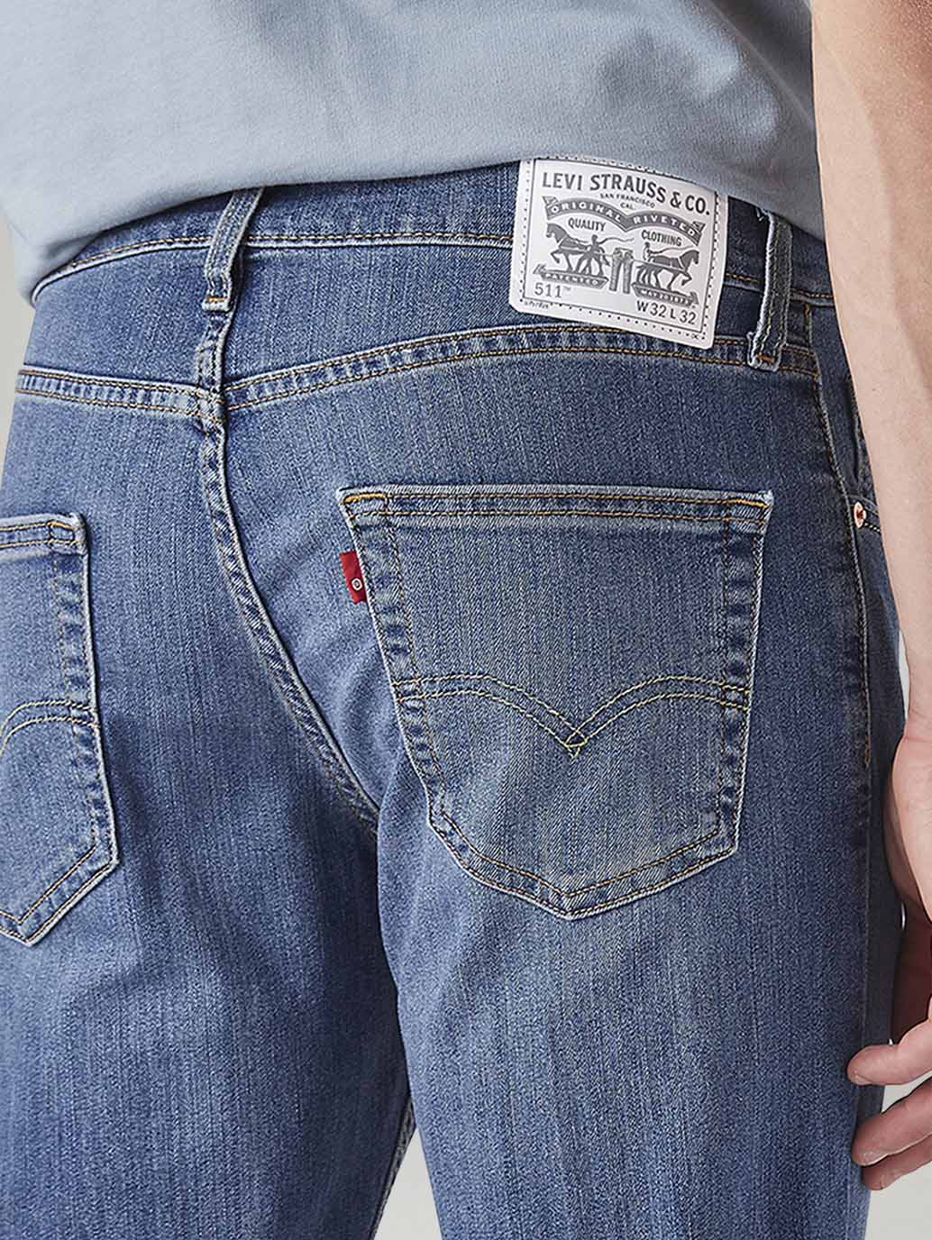 Men's 511 Med Indigo Slim Fit Mid Rise Jeans