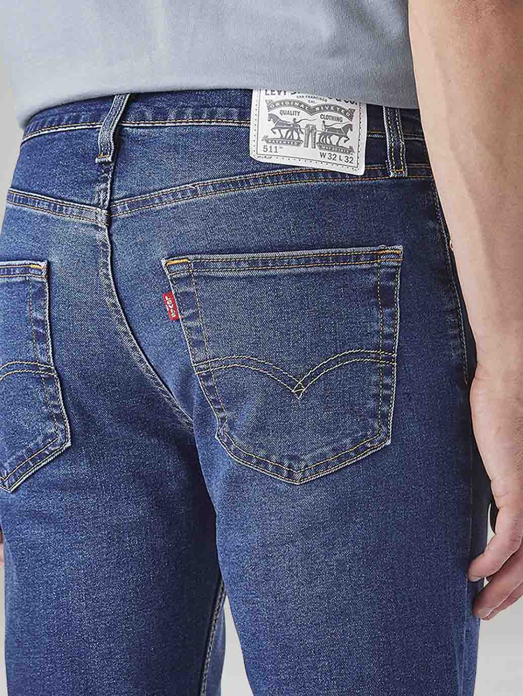 Men's 511 Dark Indigo Slim Fit Mid Rise Jeans