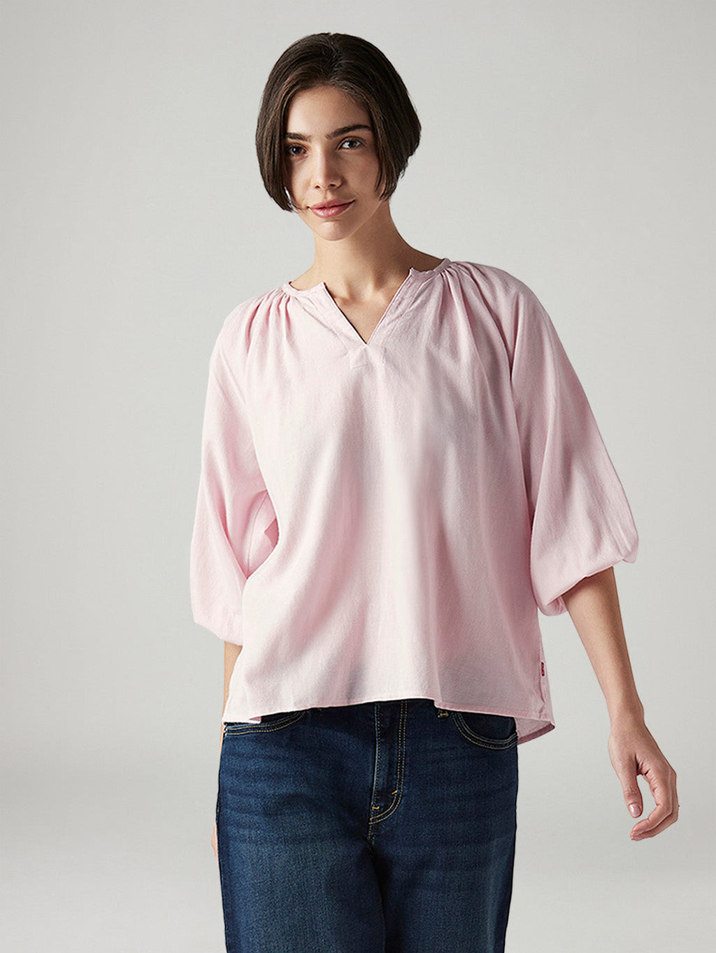 Women's Solid Regular Fit Linen Top