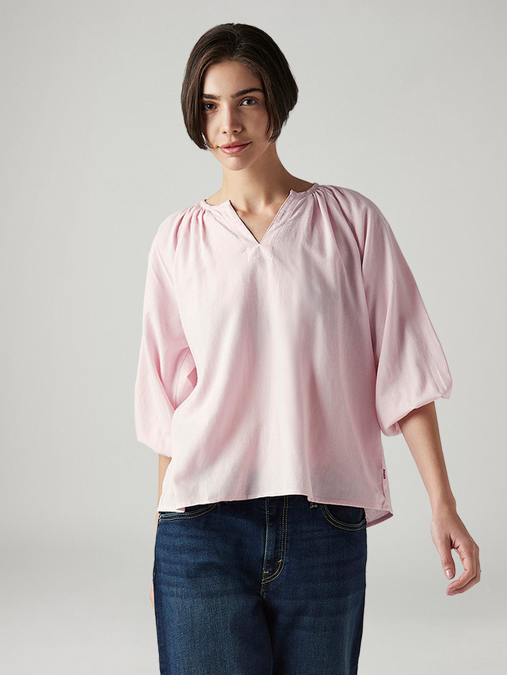 Women's Solid Regular Fit Linen Top