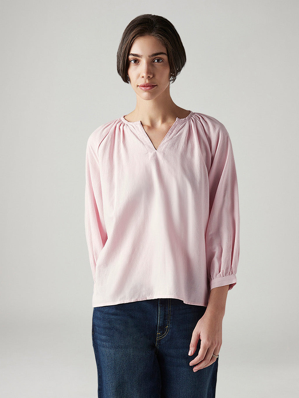 Women's Solid Regular Fit Linen Top
